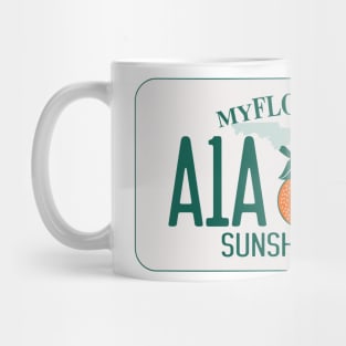 A1A Scenic & Historic Coastal Byway All-American Road license plate Mug